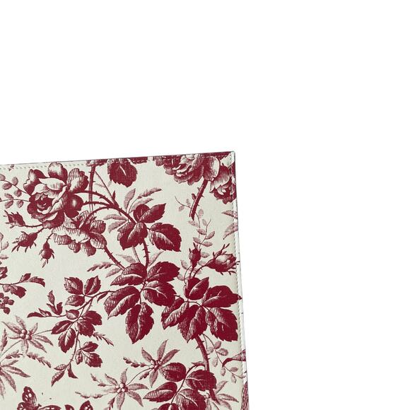 GUCCI Herbarium Pet Feeding Mat Leather Red & Cream Designer Pet Accessory NEW - Picture 9 of 15